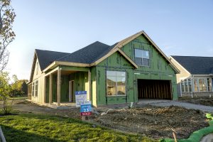 home in process at the Courtyards at Carr Farms